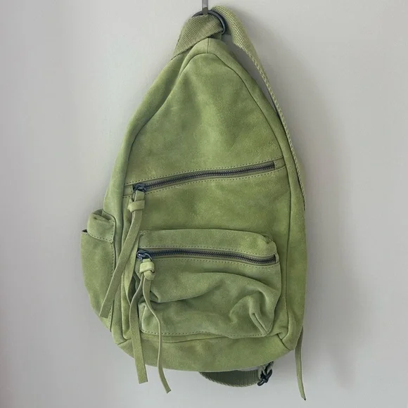 Free People Oxford Suede Sling Bag in Lime Green - Picture 3 of 9